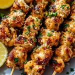 Garlic Parmesan Chicken Skewers