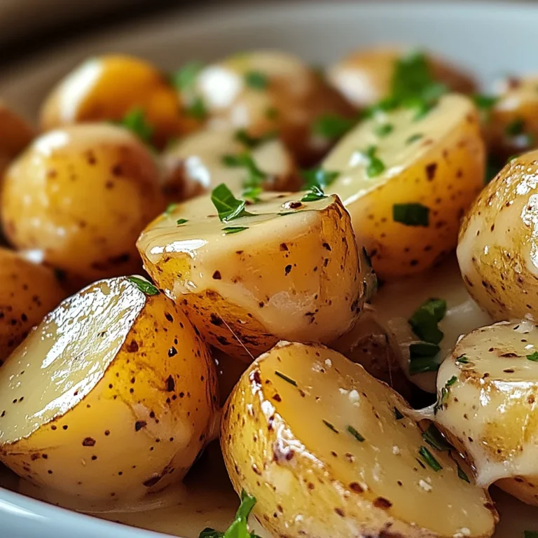 Garlic Sauce Baby Potatoes