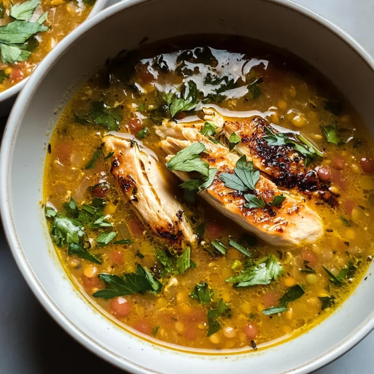 Golden Chicken and Lentil Soup