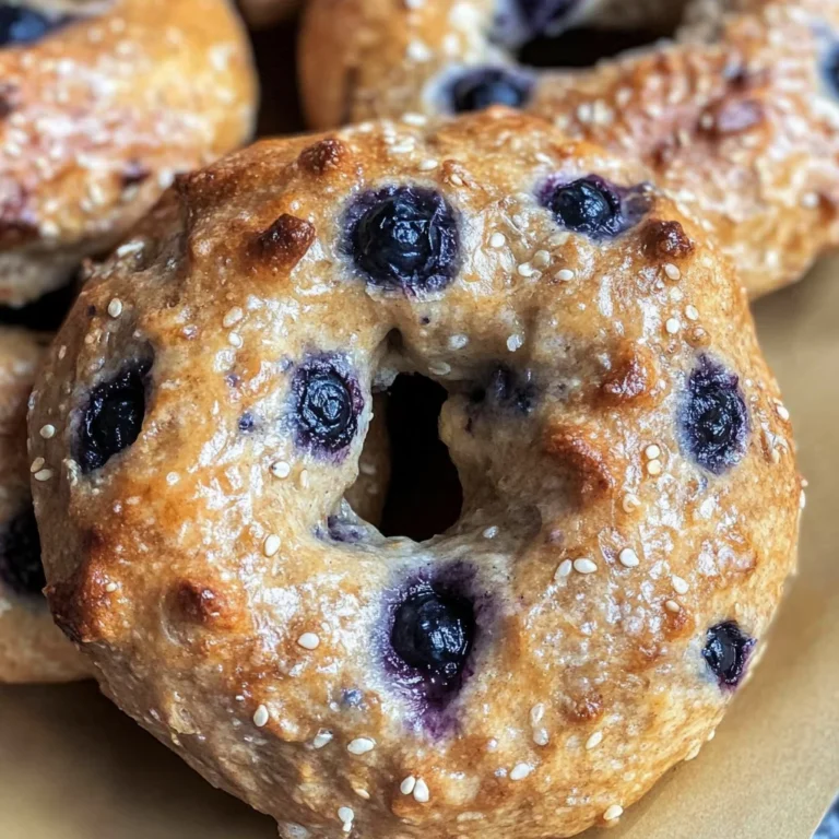High Protein Blueberry Bagels