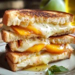 Honey Peach & White Cheddar Grilled Cheese