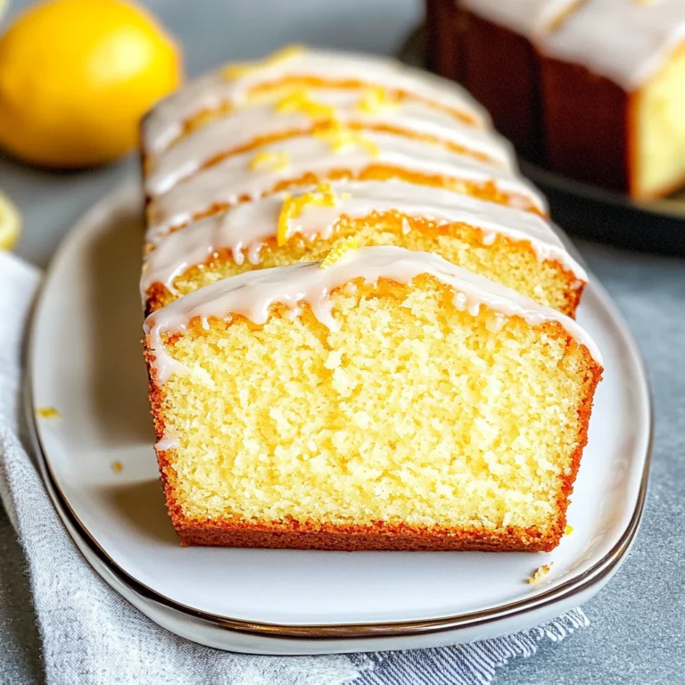 Iced Lemon Pound Cake Loaf