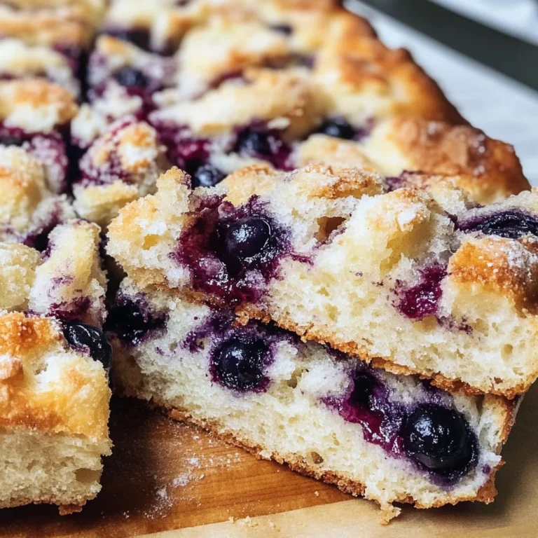 Lemon Blueberry Sourdough Focaccia