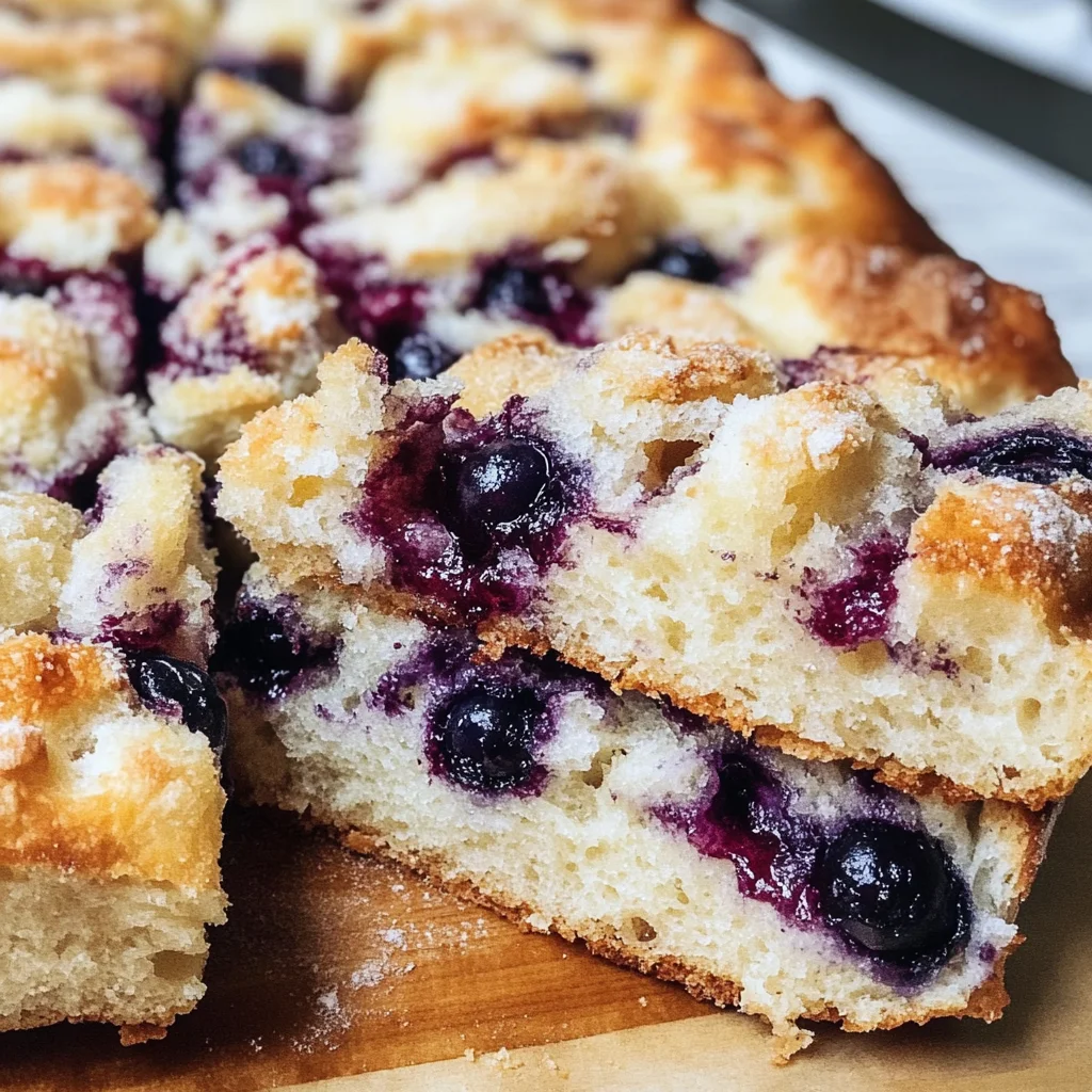 Lemon Blueberry Sourdough Focaccia