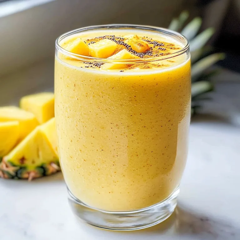 Protein Pineapple Turmeric Smoothie Recipe
