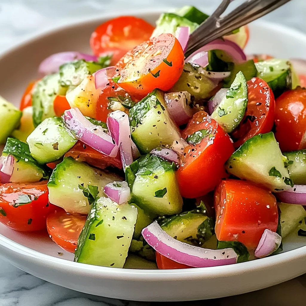 Quick Italian Cucumber Salad