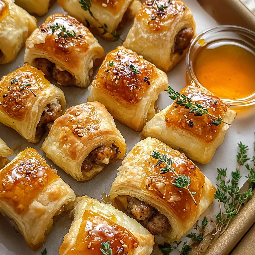 Sausage Rolls with Hot Honey and Thyme