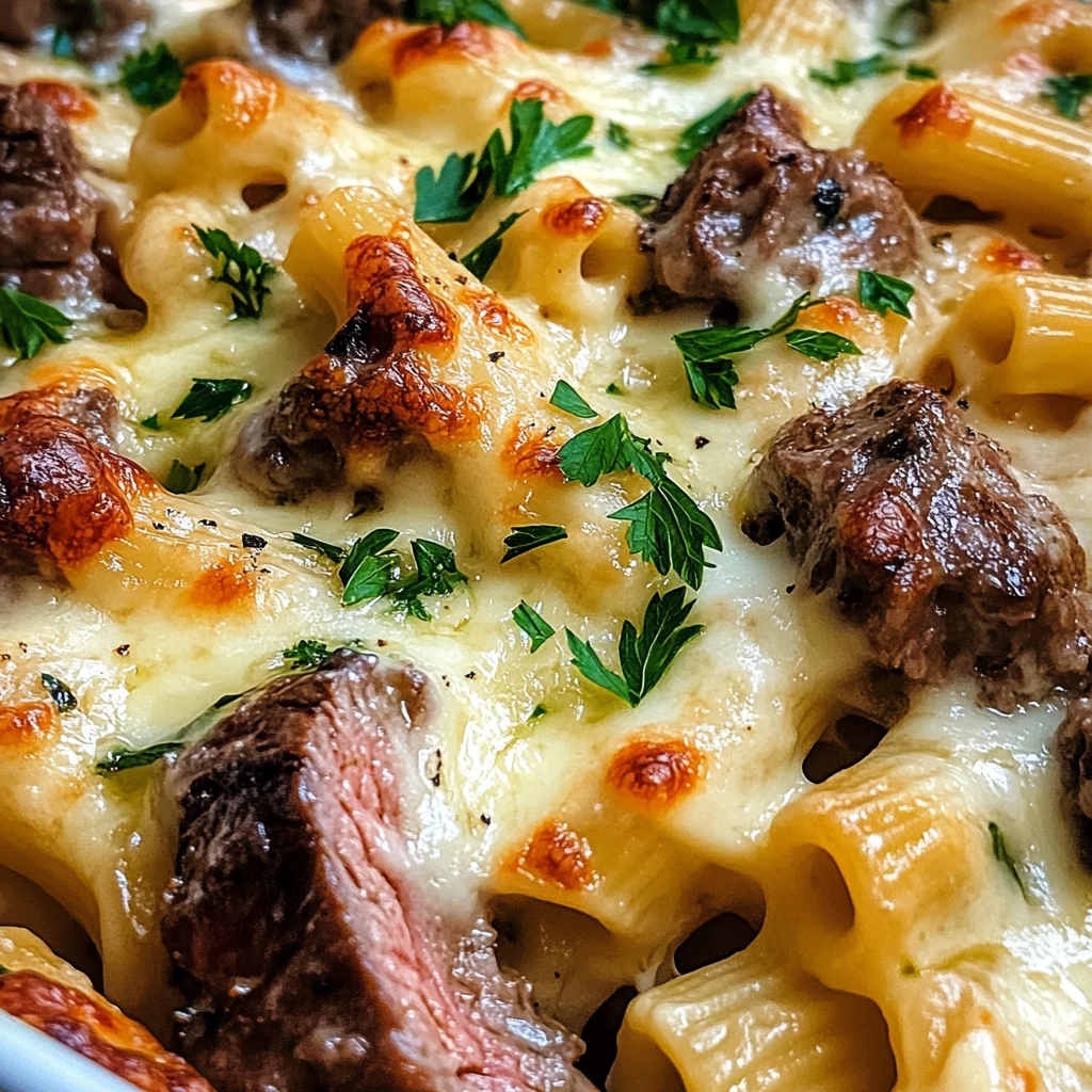 Steak & Truffle Gouda Pasta Bake