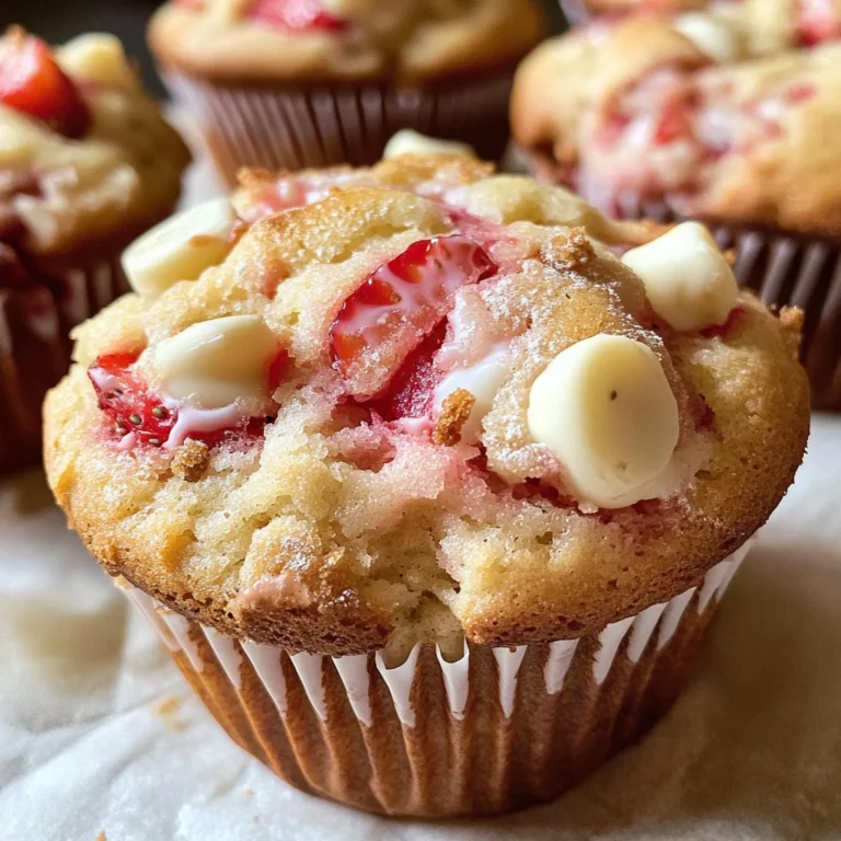 White Chocolate Strawberry Muffins Recipe