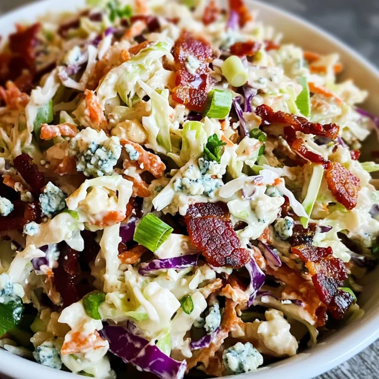 turkey Bacon Blue Cheese Slaw
