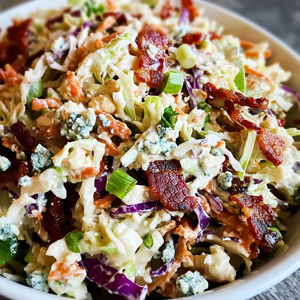 turkey Bacon Blue Cheese Slaw