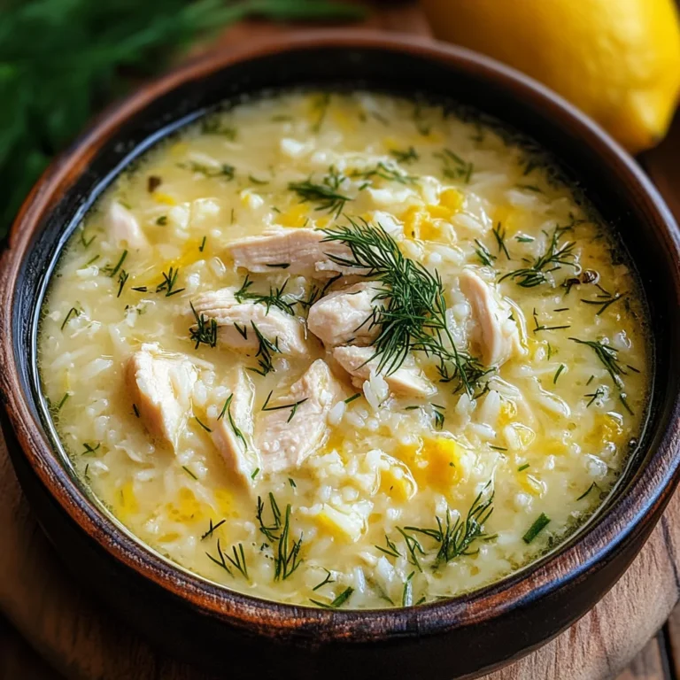 Avgolemono Greek Lemon Chicken Soup