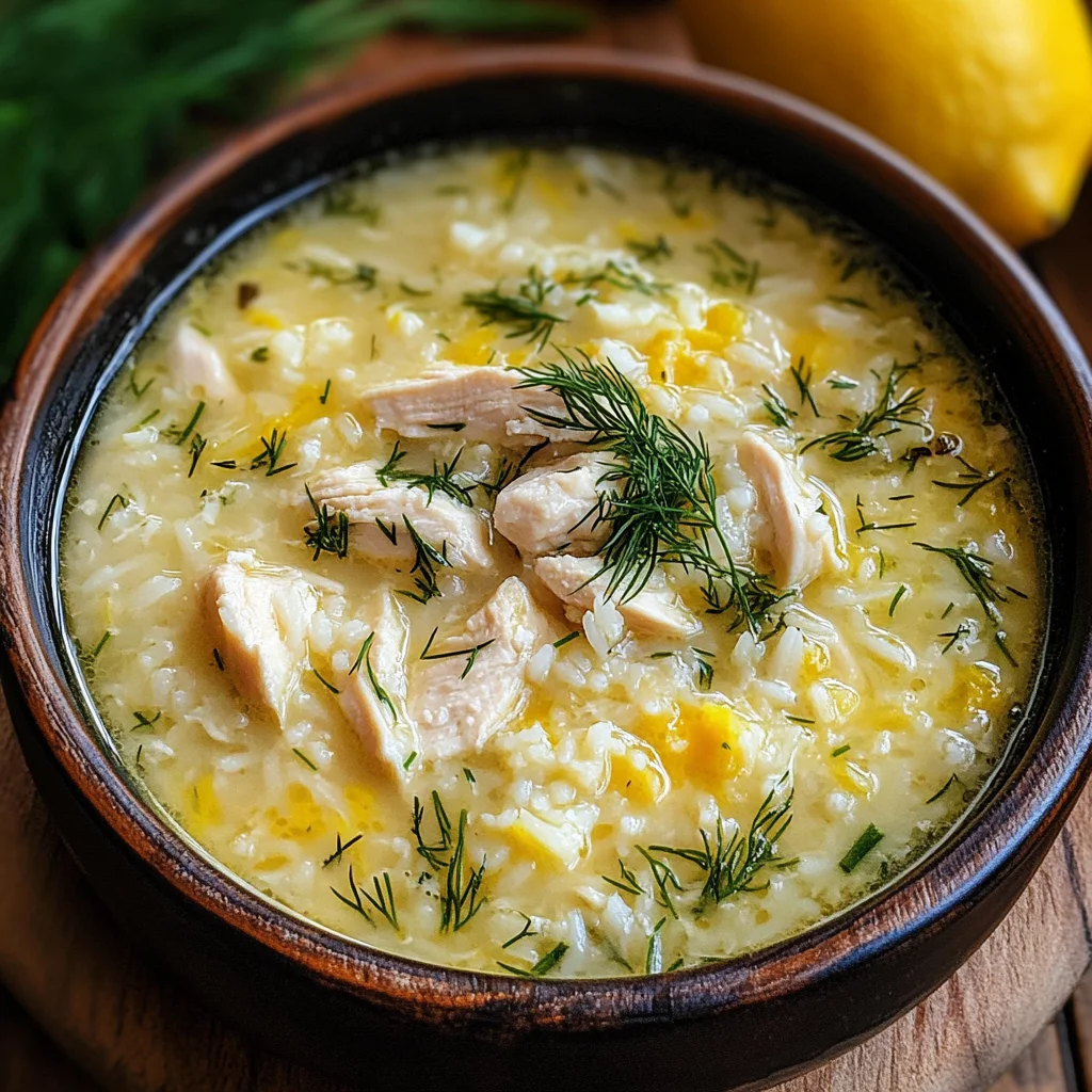 Avgolemono Greek Lemon Chicken Soup