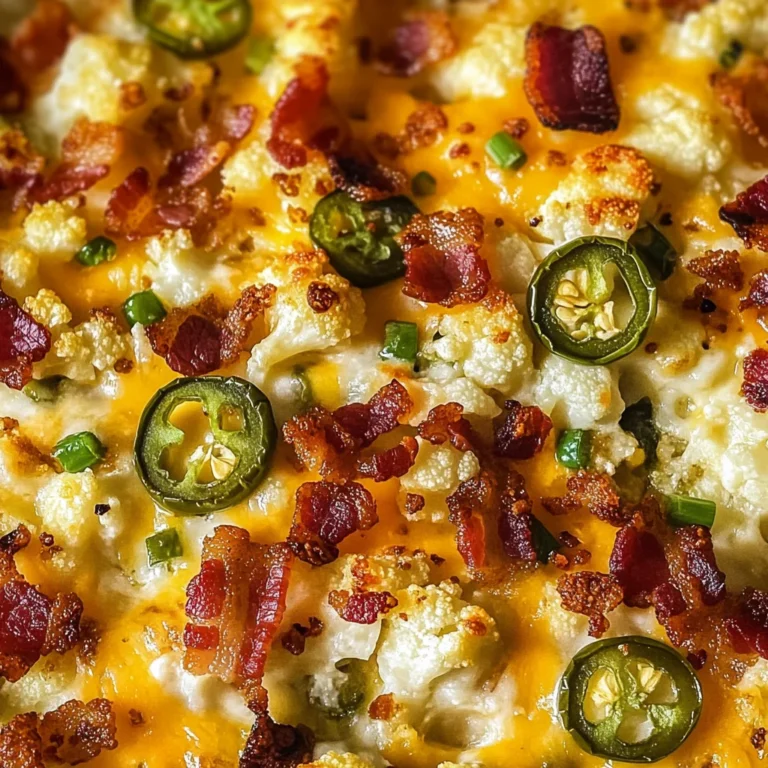 Cauliflower Jalapeño Popper Casserole