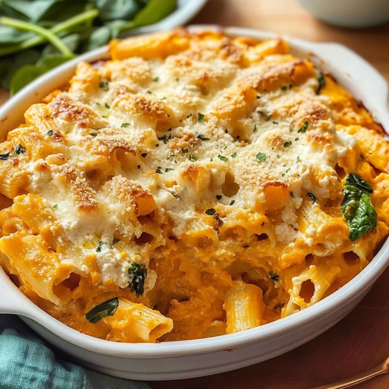 Cheesy Pumpkin Ricotta Pasta Bake