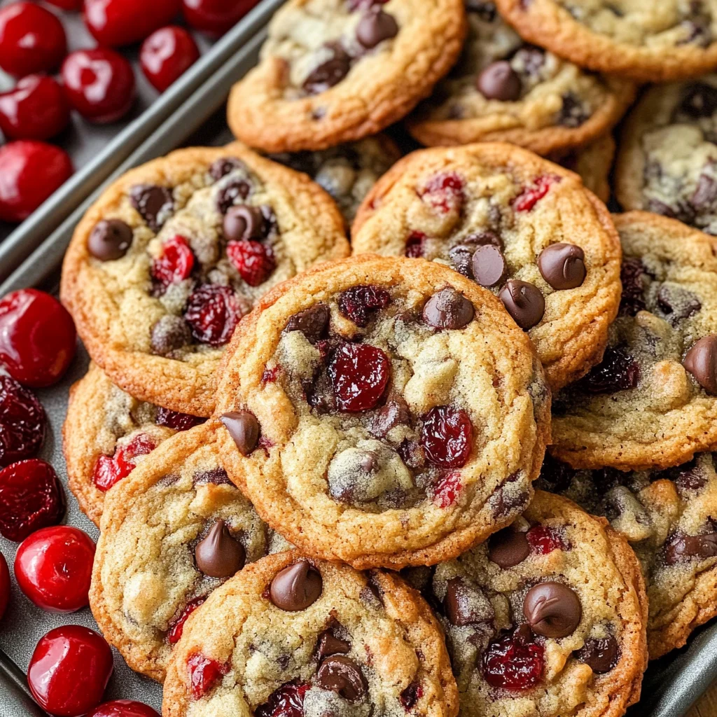 Chewy Cherry Chocolate Chip Cookies with Mocha Chips Delight