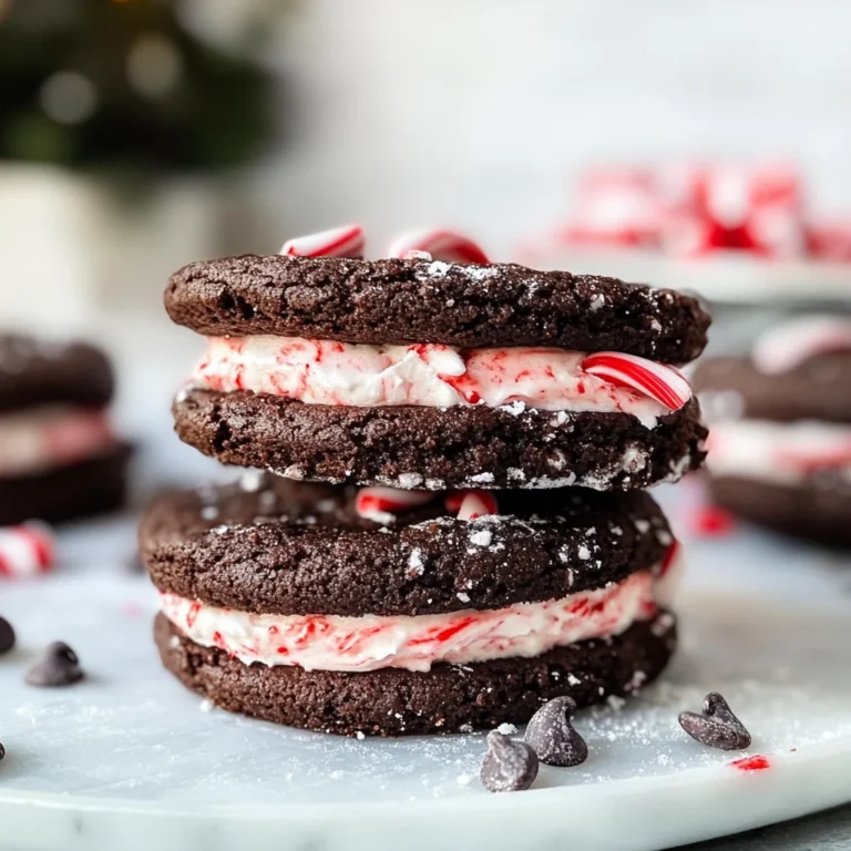 Chocolate Peppermint Sandwich Cookies