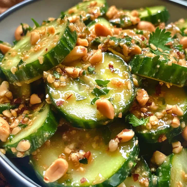 Cucumbers in Spicy Peanut Sauce