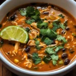 Easy Chicken, Poblano & Black Bean Summer Soup
