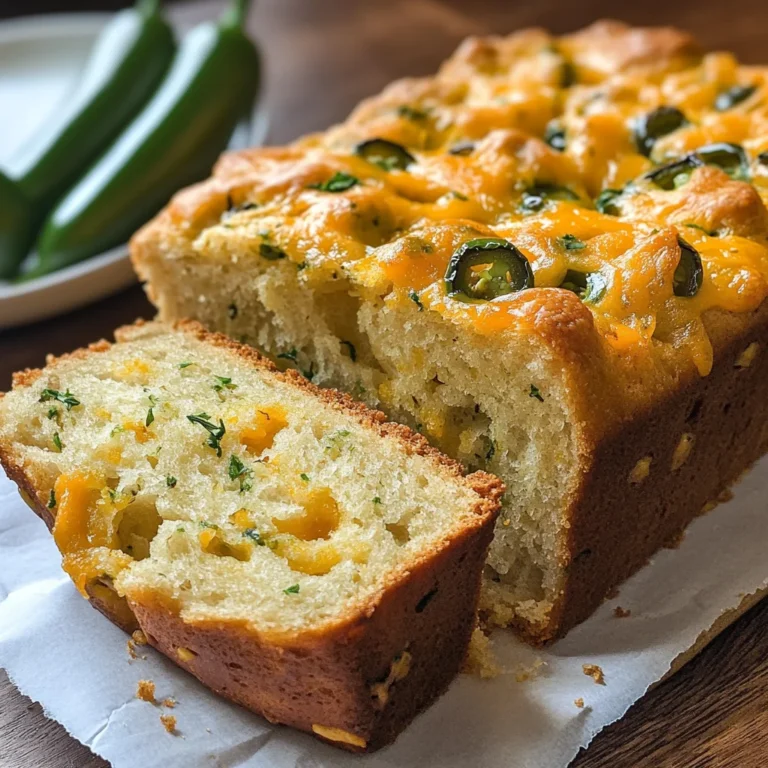 Garlic Herb Jalapeño Cheddar Beer Bread