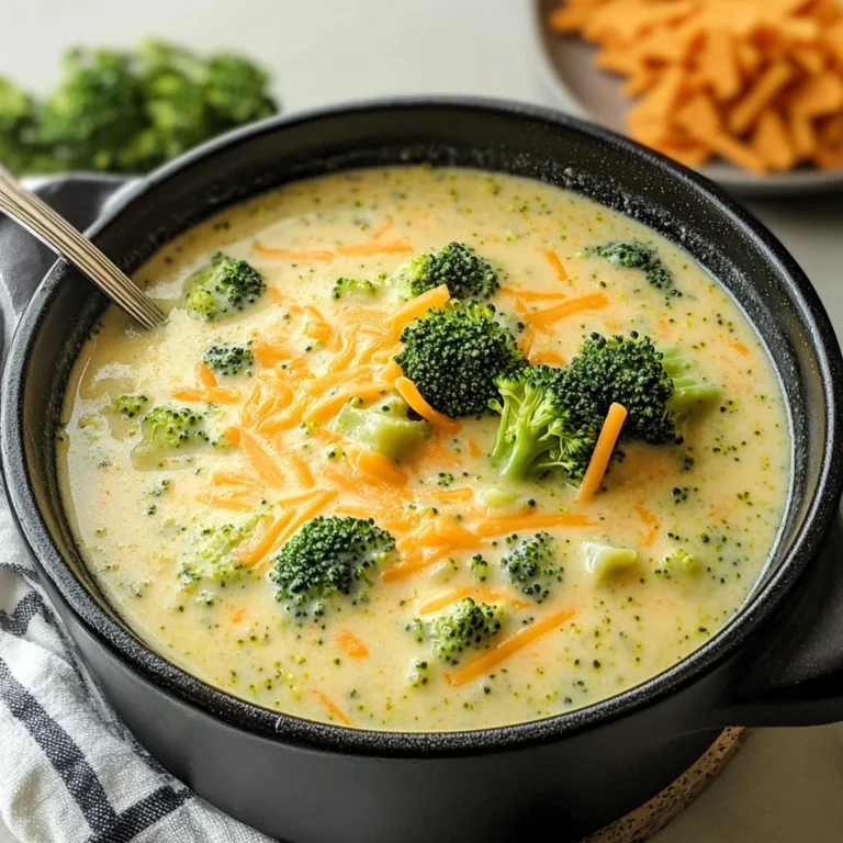 High Protein Broccoli Cheddar Soup