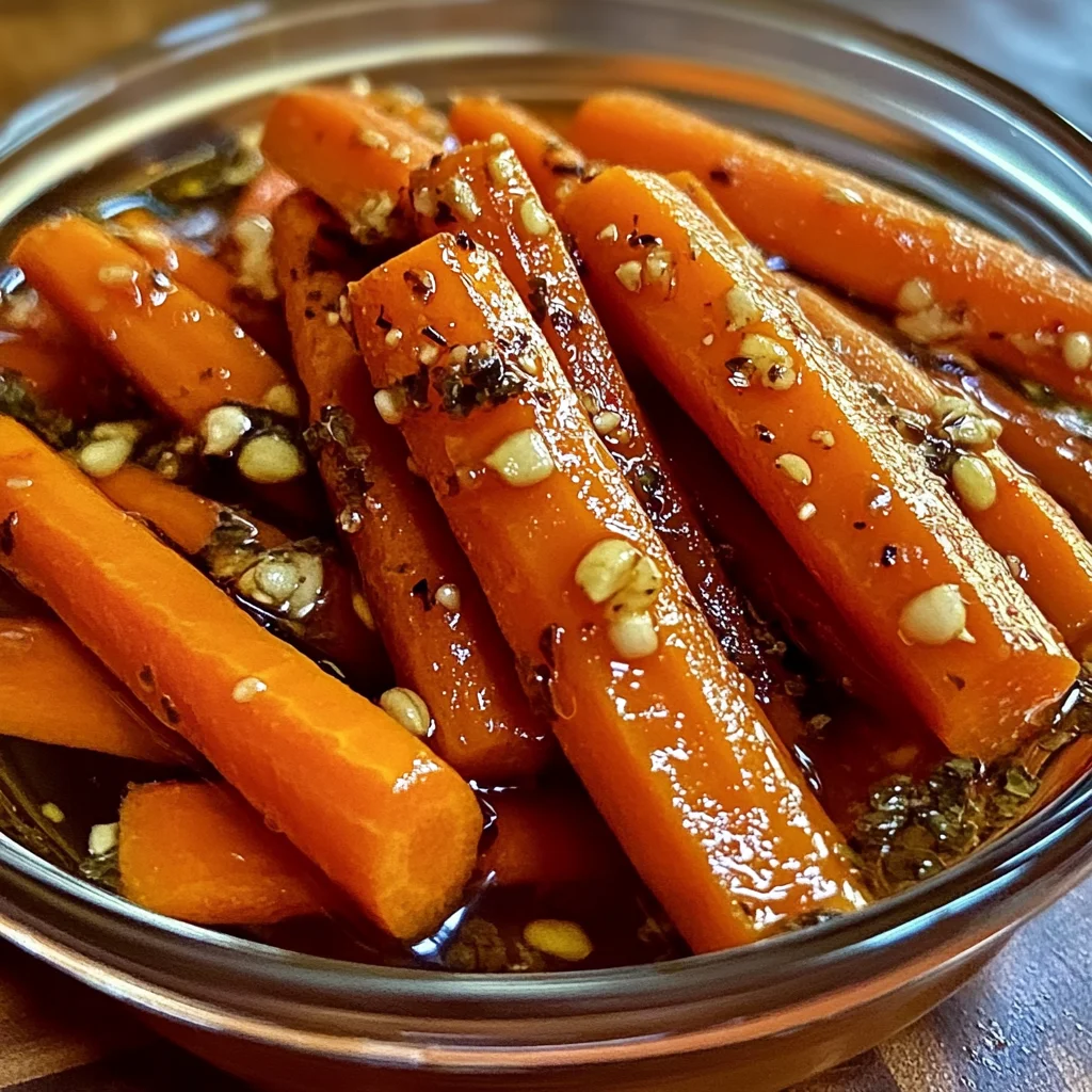 Hot Honey Pickled Carrots