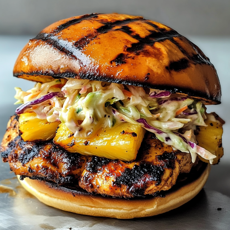 Jerk Chicken Sandwich with Grilled Pineapple and Coleslaw: An Amazing Ultimate Recipe