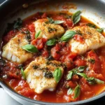 Mediterranean Cod in Tomato Basil Sauce