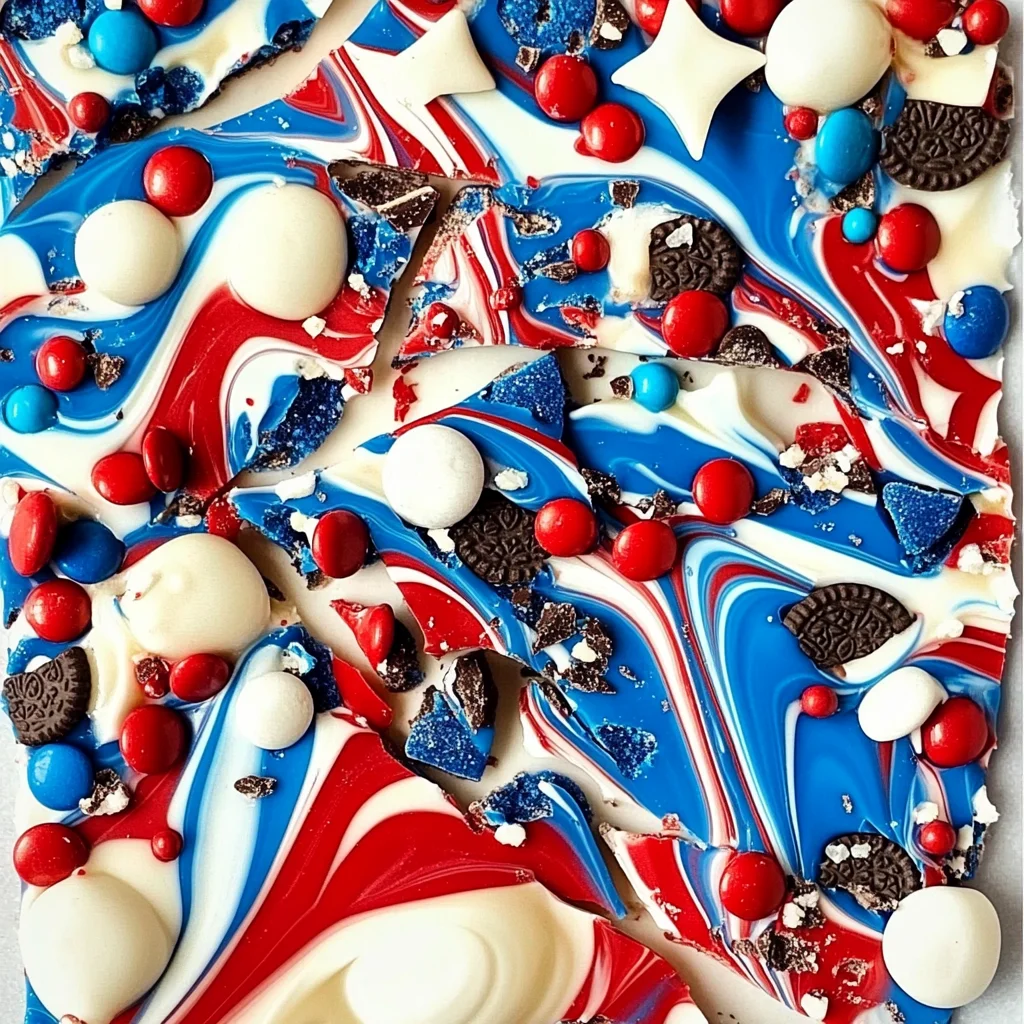 Red White and Blue Bark