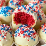 Red, White, and Blue Cake Balls