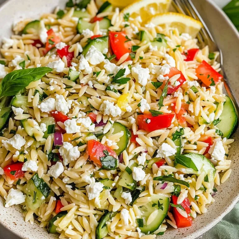 Easy Lemon Orzo Salad with Feta