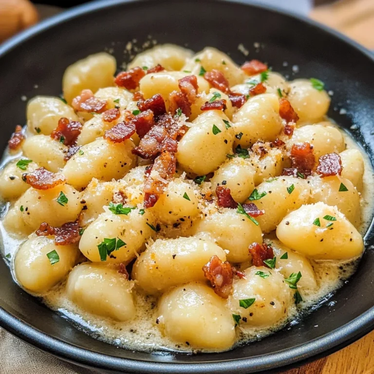 Gnocchi Carbonara with Bacon & Parmesan for Cozy Family Nights