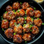 Korean BBQ Meatballs with Spicy Mayo Dip
