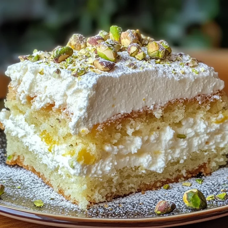 Lemon Pistachio Ricotta Cloud Cake